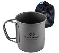 COOK'N'ESCAPE Tasse Titane Camping, Robuste Ultra Légère Mug Camping 375ml