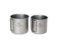 COOK'N'ESCAPE Tasse Titane Camping Set, Tasse Camping Robuste, 340+470ml