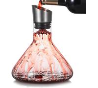 Cooko Carafe à Décanter - Aérateur de Vin Avec Couvercle Verseur, Soufflé à la Main, Accessoires de Luxe Pour Cadeau (1200 ml)