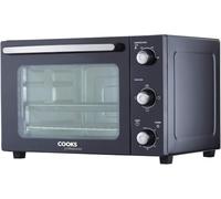 Cooks Professional Mini four électrique multifonction - Capacité de 34 l - 1500 W - Avec poêle à frire et grille - Noir et argenté