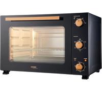 Cooks Professional Mini four électrique multifonction de 48 litres, température et minuterie réglables, grille et poignée amovible (48 L, noir/cuivre)