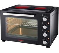 Cooks Professional Mini four portable avec plaques de cuisson en céramique | Réchaud de table électrique avec deux plaques de cuisson, grille de cuisson et plaque de cuisson | Four barbecue de cuisine