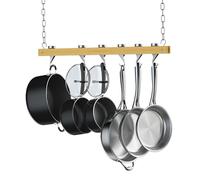 Cooks Standard Support de plafond en bois Pot Rack, seule Barre