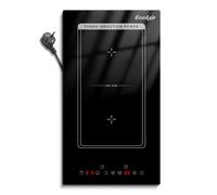 Cooksir Plaque Induction 2 Feux avec Zone Flexible | Encastrable 30CM avec Prise, 3500W, Commande Tactile Individuelle, Pause, Minuterie, Verrou de Sécurité, 220V