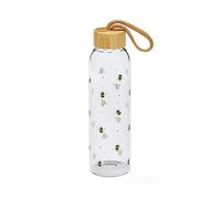 Cooksmart Bouteille d'eau en verre de 500 ml | Bouteille en verre écologique avec couvercle et poignée de transport | Bouteilles en verre pour le bureau, le sport ou les déplacements - Bourdons