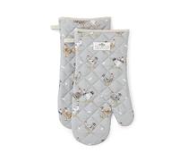 Cooksmart Hen House Lane Lot de 2 Gants de Cuisine de Style Ferme Britannique 100% Coton avec Rembourrage résistant à la Chaleur Gants de Cuisine élégants et protecteurs lavables en Machine