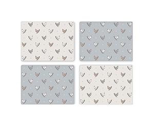 Cooksmart Lot de 4 Sets de Table, Bleu, Each Mat Measures 29 x 21.5cm