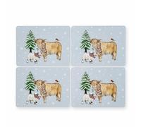 Cooksmart Lot de 4 Sets de Table de Noël | Sets de Table pour Table avec Motifs Britanniques | Sets de Table pour Tous Les Types de Cuisines - Noël à la Ferme
