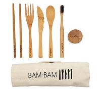 COOKUT - BAM BAM - Kit Repas Bambou écologique avec Brosse à dent