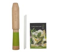 COOKUT-Coffret cadeau pailles, livre et ustensile mojito en bois Cookut - 29,8 x 17 x 4,8 cm