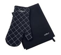 Cookut - ENSEMBLE GANT ET TORCHON NOIR GRAPHITE L'INCROYABLE COCOTTE - COOKUT