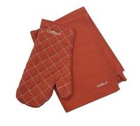 Cookut - ENSEMBLE GANT ET TORCHON ROUGE PASSION L'INCROYABLE COCOTTE - COOKUT
