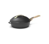 COOKUT - La Fabuleuse poêle 8 en 1 - "PETIT MODELE 24 cm - Un seul ustensile qui remplace poêle, casserole, sauteuse - 2 poignées amovibles, panier vapeur/friture, spatule en bois - METEORE