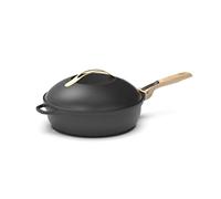 COOKUT - La Fabuleuse poêle 8 en 1 - Un seul ustensile qui remplace poêle, casserole, sauteuse - Avec 2 poignées amovibles, panier vapeur/friture, spatule en bois - METEORE