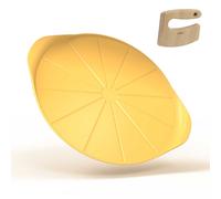 COOKUT Le Formidable Plaque à Pizza en Métal 33cm Jaune Mango avec Coupe-pizza