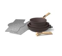 Cookut - L'incroyable kit poêles et casserole à poignée amovible - Moka