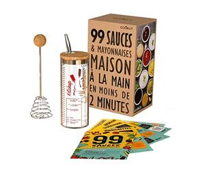 COOKUT - Shaker Sauce - 99 Sauces Maison Délicieuses et Inratables en Moins de 2 Minutes ! Vinaigrettes, Mayonnaises, Ketchup, Sauces pour Viandes et Desserts