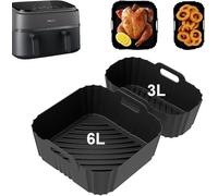 Cookwise Lot de 2 doublures réutilisables en silicone pour friteuse à air comprimé Philips série 3000 6L/3L (NA350/00), Cookwise 3L/6L