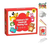 cookx Children DIY Doll Sewing Toys,Children’S DIY Handcraft Sewing Fun Easy Sewing Kit for Kids,Children's Sewing Non-Woven Handmade Creative Pendant Material Package DIY Doll Ornaments (1set)