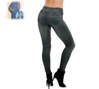 cookx Stretch Skinny Fit Pull-on Push-Up Plus-Size Denim Jeans Leggings, Skinny Fit Stretch Pull on Jeans (Black,L)