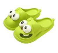 cookx Tongue Kiss Slippers,Big Eye Dog Slipper,Cute Soft Thick Sole 3d Big Eye Dog Slides For Women (40,Green)