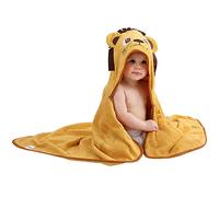 COOKY.D Bambou Capuchon Serviette De Bain Bébé Toddler Couverture Portable Garçon Fille Grande Taille Animal Peignoir Lion 75x100cm