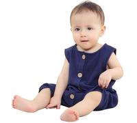COOKY.D Bébé Barboteuse sans Manches Coton Nouveau-Né Body,0-24 Mois | Fermeture Par Boutons-Pression,Vêtements D'été Et Body De Printemps.Léger Et Respirant,Confortable Même Par Temps Chaud