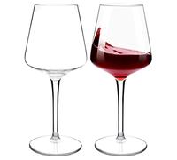 COOKY.D Incassable Verres à Vin Rouge Blanc en Tritan-Plastique Cadeaux de Mariage, Lavable au Lave-vaisselle, 445 ML, Lot de 2