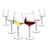 COOKY.D Incassable Verres à Vin Rouge Blanc en Tritan-Plastique Cadeaux de Mariage, Lavable au Lave-vaisselle, 445 ML, Lot de 6