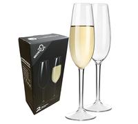 COOKY.D réutilisable Tritan-Plastic champagne flûtes incassable lave-vaisselle en plastique coffre-fort verrerie fête d'anniversaire de mariage Gift-226ML / 7.9oz, set de 2