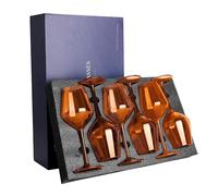 COOKY.D Tritan Verres À Vin Coloré En Plastique 440ml/15 Oz Long Tige Verrerie Multicolore Incassable Drinkware Mariage Crémaillère Cadeau Pour Vin Blanc Rouge,Set De 6 Orange