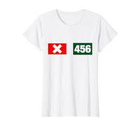 Cool 456 Code Number Illustration Novelty Graphic Designs T-Shirt Graphique avec Valeur, Femme, Blanc, L