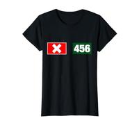 Cool 456 Code Number Illustration Novelty Graphic Designs T-Shirt Graphique avec Valeur, Femme, Noir, S