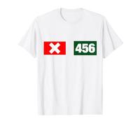Cool 456 Code Number Illustration Novelty Graphic Designs T-Shirt Graphique avec Valeur, Homme, Blanc, XL