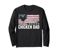 Cool 4th of July Chicken Dad Patriotic American Flag Party Manche Longue