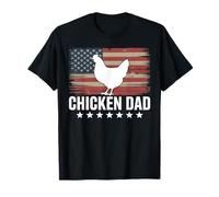 Cool 4th of July Chicken Dad Patriotic American Flag Party T-Shirt