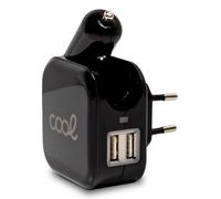 COOL 8434847031095 chargeur d'appareils mobiles Smartphone, Tablette Noir Secteur, Allume-cigare Auto, Intérieure