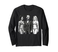Cool Abe Lincoln avec des Babes Bikini Americana Manche Longue