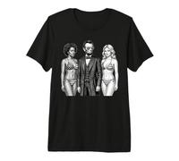 Cool Abe Lincoln avec des Babes Bikini Americana T-Shirt Haut de Gamme