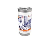 Cool Abstract Brooklyn Bridge New York Illustration Graphic Gobelet isotherme en acier inoxydable double paroi