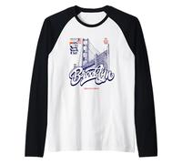 Cool Abstract Brooklyn Bridge New York Illustration Graphic Manche Raglan