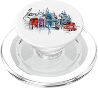Cool Abstract London Splash Colors, London Graphic Design PopSockets PopGrip pour MagSafe