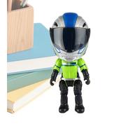 Cool actionFigures - Transform Helmet Figurines Toys - Motorcycle Rider Small ActionFigurines, Featuring An Articulated ActionFigure Structure, This Collectible Display Model Supports Intricate Posing