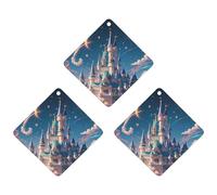 Cool Aesthetic Castle Lot de 3 désodorisants à suspendre pour voiture, maison, bureau, style gris