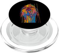 Cool African Woman Afro Color Painted Face Juneteenth Vibes PopSockets PopGrip pour MagSafe