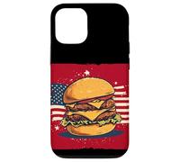 Cool America Burger Costume aux Couleurs patriotiques Coque pour iPhone 12/12 Pro