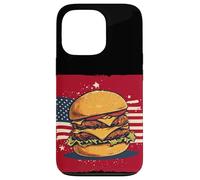 Cool America Burger Costume aux Couleurs patriotiques Coque pour iPhone 13 Pro