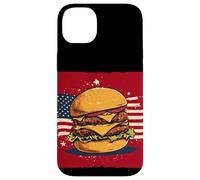 Cool America Burger Costume aux Couleurs patriotiques Coque pour iPhone 14 Plus