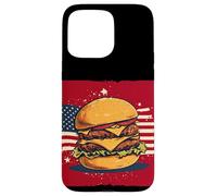 Cool America Burger Costume aux Couleurs patriotiques Coque pour iPhone 15 Pro Max