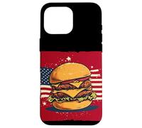 Cool America Burger Costume aux Couleurs patriotiques Coque pour iPhone 16 Pro Max